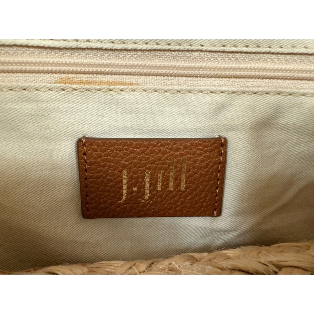 J. Jill Jute Market Tote Bag Purse Wooden Handles 18 x 16" NWOT - Picture 6 of 8